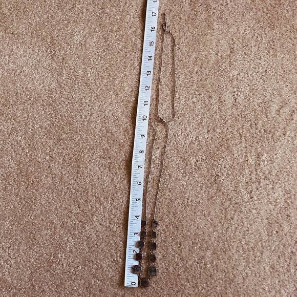 LOFT Geometric Necklace – Silver Chain - Picture 8 of 8